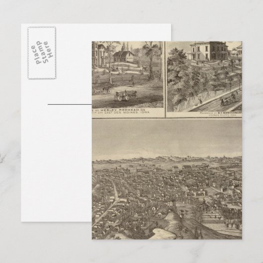 Council Bluffs Postkarte (Vorne/Hinten)