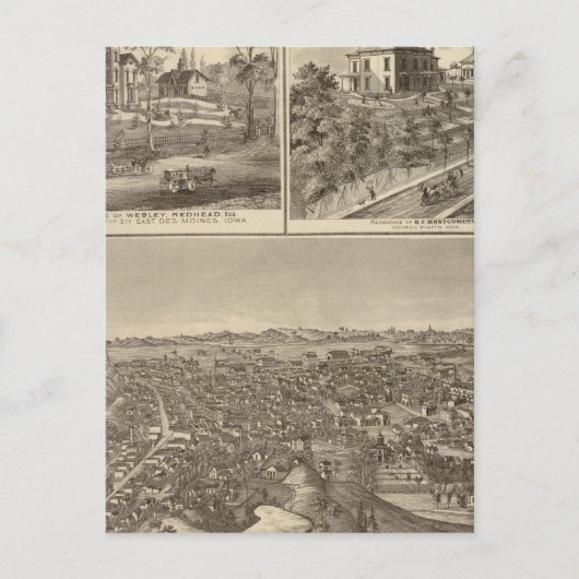 Council Bluffs Postkarte (Vorderseite)