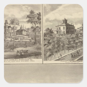 Council Bluffs Quadratischer Aufkleber