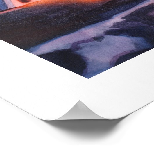 "Council Fires" Wassercolor, Paul Jackson Poster (Ecke)