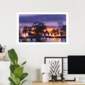 "Council Fires" Wassercolor, Paul Jackson Poster (Heimbüro)