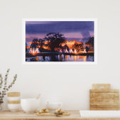 "Council Fires" Wassercolor, Paul Jackson Poster (Küche)