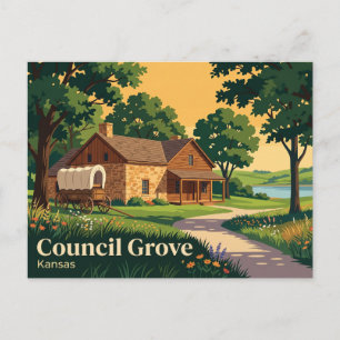 Council Grove, Kansas Kansas Postkarte