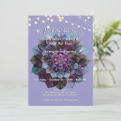 Council of Leaves | Mandala Art P&B Einladung (Stehend Vorderseite)