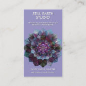 Council of Leaves | Mandala Art P&B Visitenkarte (Vorderseite)