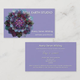 Council of Leaves | Mandala Art P&B Visitenkarte