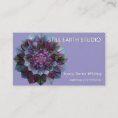 Council of Leaves | Mandala Art P&B Visitenkarte (Vorderseite)