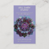 Council of Leaves | Mandala Art P&B Visitenkarte (Vorderseite)