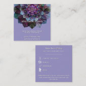 Council of Leaves | Mandala Design P&B Quadratische Visitenkarte (Vorne/Hinten)