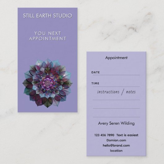 Council of Leaves | Mandala Terminkarte (Vorne/Hinten)