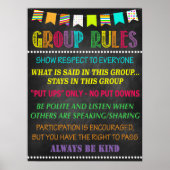 Counseling Group Rules Confidential Poster (Vorne)