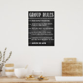 Counseling Group Rules Confidential Poster (Küche)