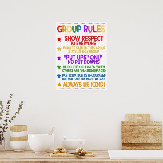 Counseling Group Rules Poster (Küche)
