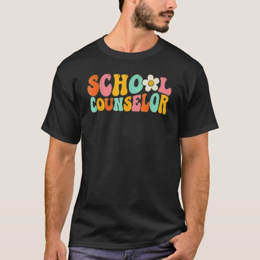 Counseling Office School Guidance Groovy Back To S T-Shirt (Vorderseite)