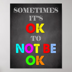 Counseling Office Sign, Ok, um nicht Ok Sign zu se Poster