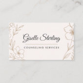Counseling Services Botanical Floral  Visitenkarte (Vorderseite)