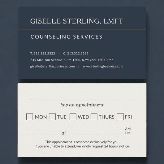 Counseling Services Office Appointment Reminder Terminkarte