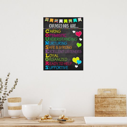 Counselor Acronym Rainbow Poster (Küche)