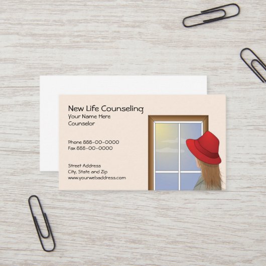 Counselor Business Card Visitenkarte (Vorderseite/Rückseite Beispiel)