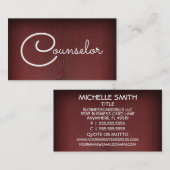 Counselor Business Card Visitenkarte (Vorne/Hinten)