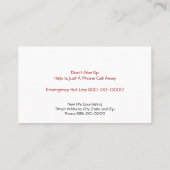 Counselor Business Card Visitenkarte (Rückseite)