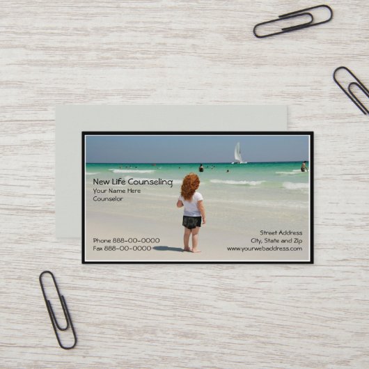 Counselor Business Card Visitenkarte (Vorderseite/Rückseite Beispiel)