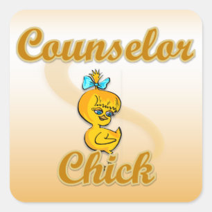 Counselor Chick Quadratischer Aufkleber