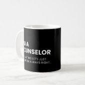 Counselor Funny Work Sprichwort Kaffeetasse (Vorderseite Links)