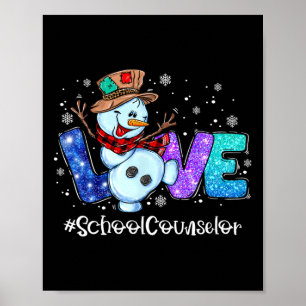 Counselor Liebe Snowman Winterweihnachtsfest Poster