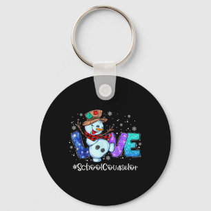 Counselor Liebe Snowman Winterweihnachtsfest Schlüsselanhänger