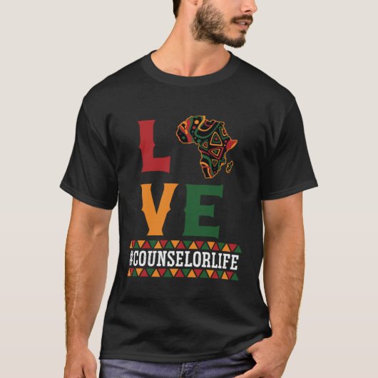 Counselor Love Map African American Black History T-Shirt (Vorderseite)