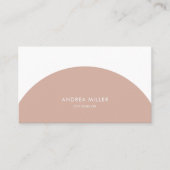 Counselor Minimalistisch Blush and White Arch Qr C Visitenkarte (Vorderseite)
