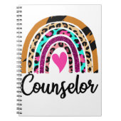Counselor Rainbow Leopard Funny School Counselor Notizblock (Vorderseite)