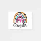 Counselor Rainbow Leopard Funny School Counselor Post-it Klebezettel (Vorderseite)