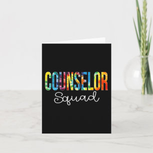 Counselor Squad Gefärbte Krawatte Wertungstag Zurü Karte