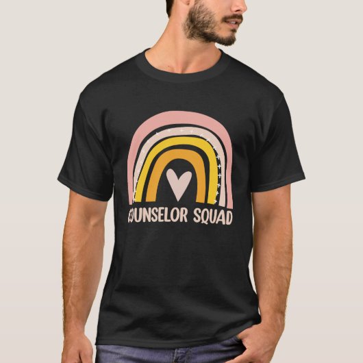 Counselor Squad School Counselor Boho Rainbow T-Shirt (Vorderseite)