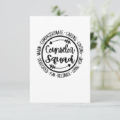 Counselor Squad School Counsling Teacher Appreciat Dankeskarte (Stehend Vorderseite)