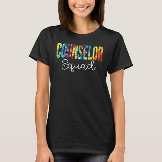 Counselor Squad Tie Dye Appreciation Day Back To S T-Shirt (Vorderseite)