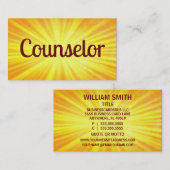 Counselor Sunshine Business Card Visitenkarte (Vorne/Hinten)
