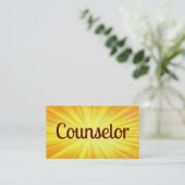 Counselor Sunshine Business Card Visitenkarte (Stehend Vorderseite)