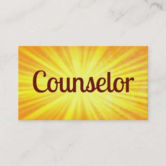 Counselor Sunshine Business Card Visitenkarte (Vorderseite)