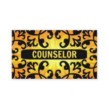 Counselor Sunshine Damask Business Card