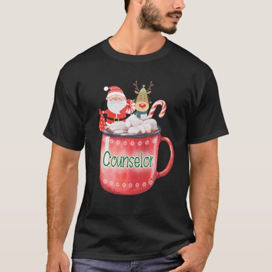 Counselor Weihnachten Weihnachtsmann Candy Cane Ru T-Shirt (Vorderseite)