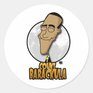 Count Barackula Runder Aufkleber