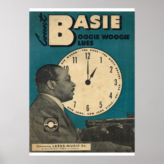Count Basie Cover of sheet music Poster (Vorne)