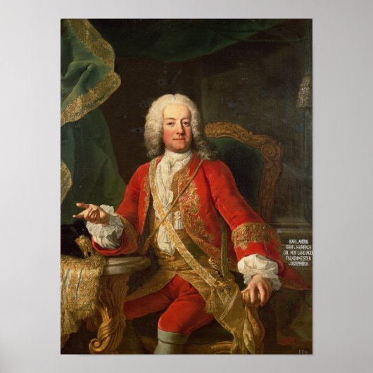 Count Carl Anton von Harrach Poster (Vorne)