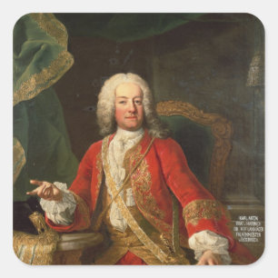 Count Carl Anton von Harrach Quadratischer Aufkleber