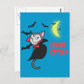 Count Catula Funny Halloween Cat Pub Postkarte (Vorne/Hinten)