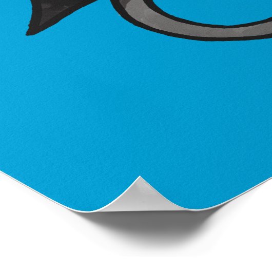 Count Catula Funny Pun Cartoon Poster (Ecke)