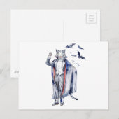 Count Catula Vampire Cat Postkarte (Vorne/Hinten)
